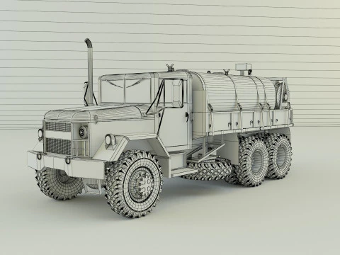 Military tanker truck 3D Model