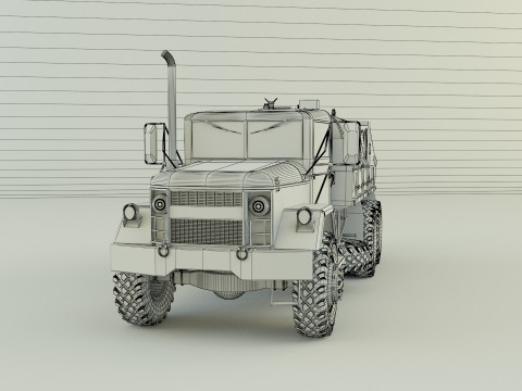 Military tanker truck 3D Модель