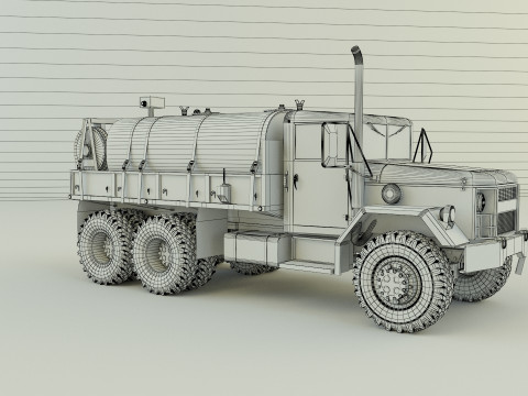 Military tanker truck 3D Модель