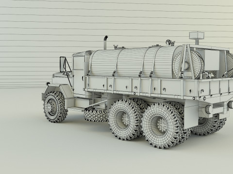 Military tanker truck 3D Модель