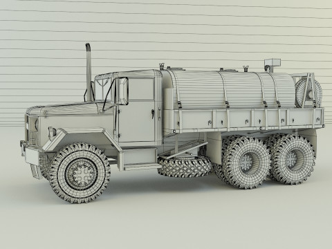 Military tanker truck 3D Модель