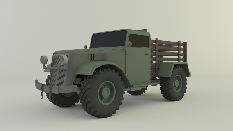 Military pickup truck 3D Модель .c4d .max .obj .3ds .fbx .stl .blend