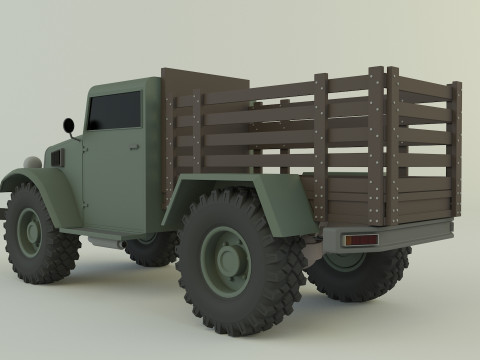 Military pickup truck 3D Модель