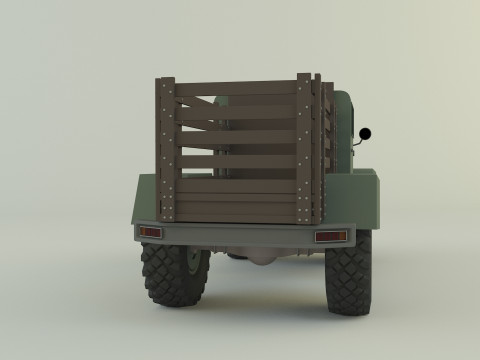 Military pickup truck 3D Модель