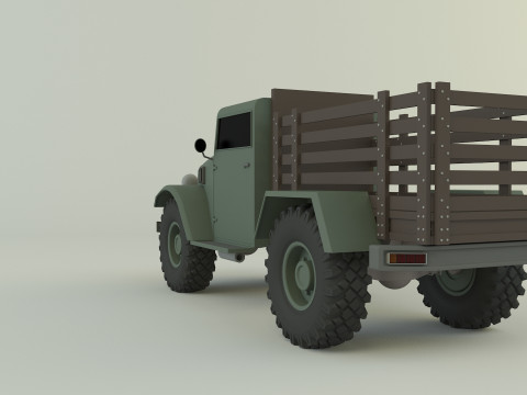 Military pickup truck 3D Модель