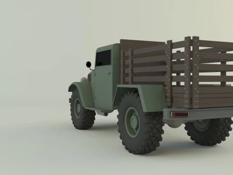 Military pickup truck 3D Model