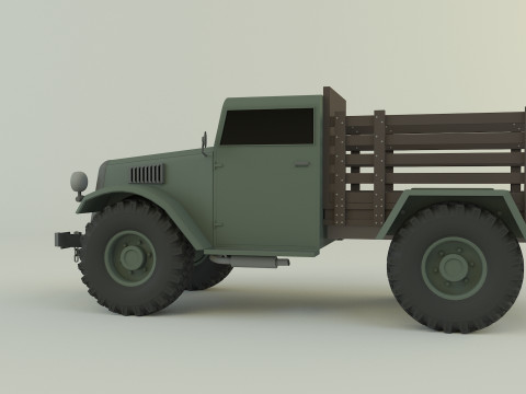 Military pickup truck 3D Модель