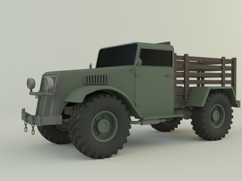 Military pickup truck 3D Модель