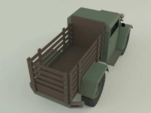 Military pickup truck 3D Model