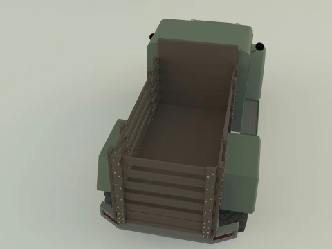 Military pickup truck 3D Model