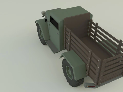 Military pickup truck 3D Model