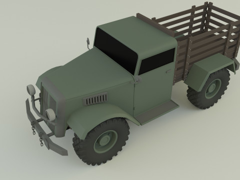 Military pickup truck 3D Модель