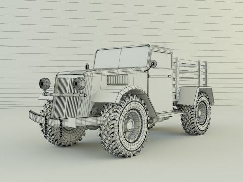 Military pickup truck 3D Модель
