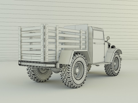 Military pickup truck 3D Модель