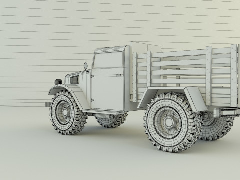 Military pickup truck 3D Модель