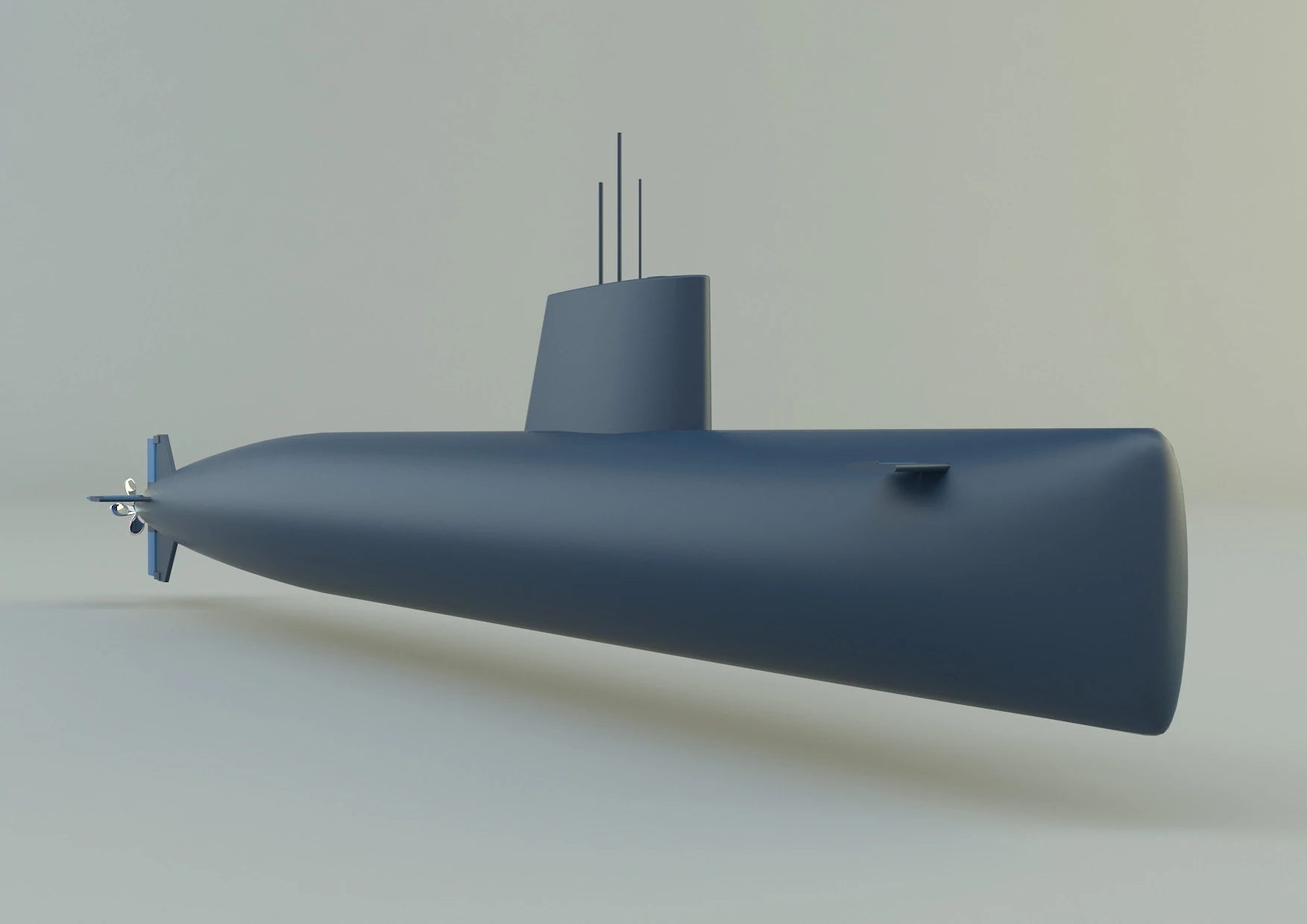 Agosta 90b submarine 3D Model .c4d .max .obj .3ds .fbx .stl .blend 