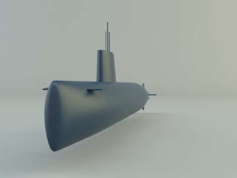 Agosta 90b submarine 3D Model