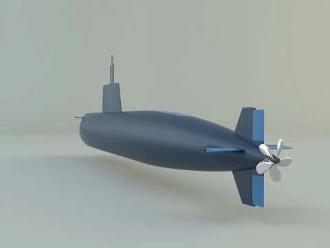 Agosta 90b submarine 3D Model