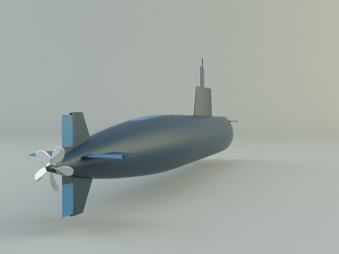 Agosta 90b submarine 3D Model