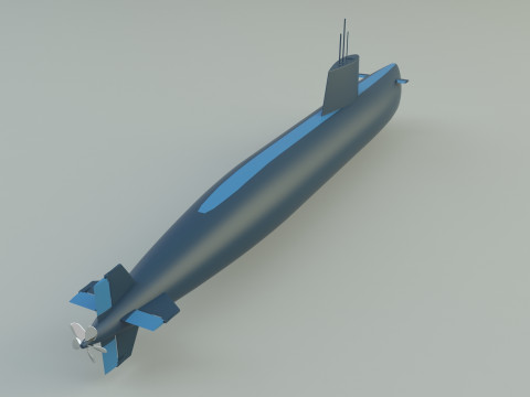 Agosta 90b submarine 3D Model