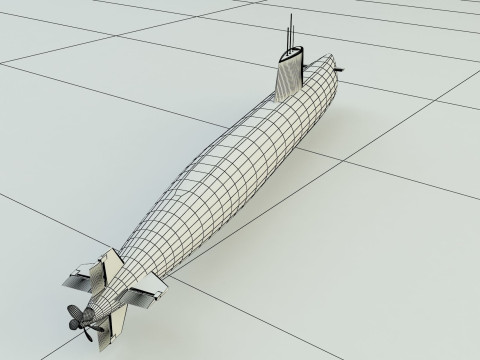 Agosta 90b submarine 3D Model