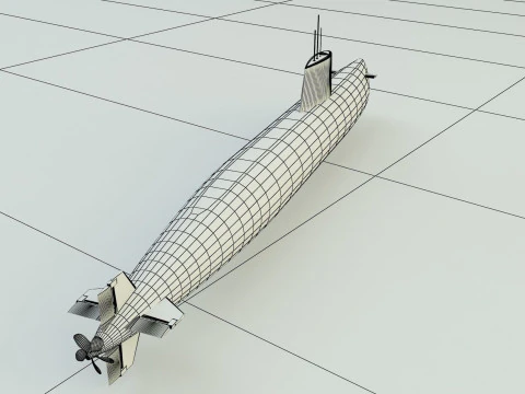 Agosta 90b submarine 3D Model