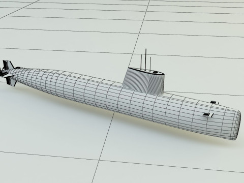Agosta 90b submarine 3D Model