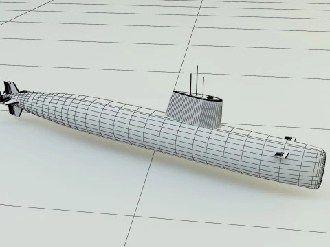Agosta 90b submarine 3D Model