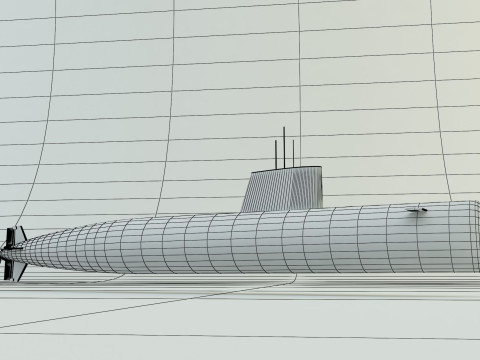 Agosta 90b submarine 3D Model