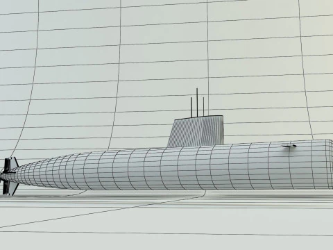 Agosta 90b submarine 3D Model