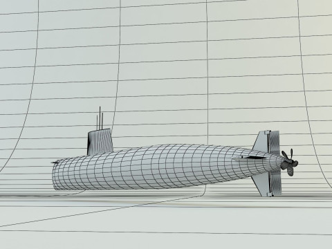 Agosta 90b submarine 3D Model
