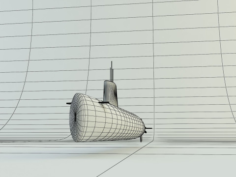 Agosta 90b submarine 3D Model