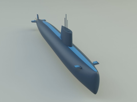 Agosta 90b submarine 3D Model