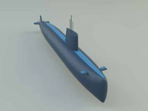 Agosta 90b submarine 3D Model