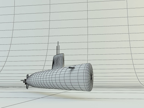 Agosta 90b submarine 3D Model