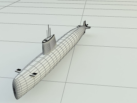 Agosta 90b submarine 3D Model