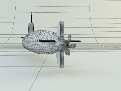 Agosta 90b submarine 3D Model