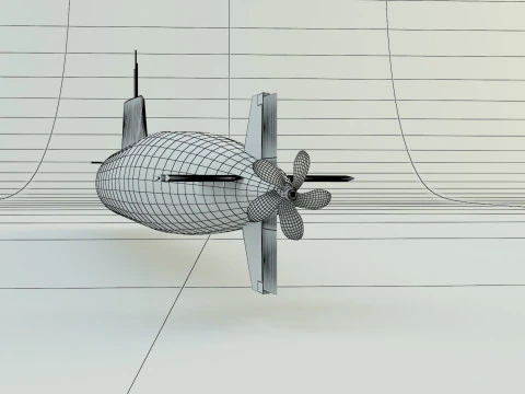 Agosta 90b submarine 3D Model