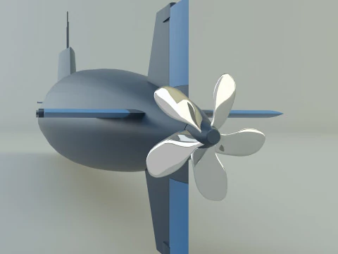 Agosta 90b submarine 3D Model