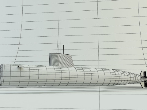 Agosta 90b submarine 3D Model