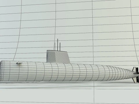 Agosta 90b submarine 3D Model