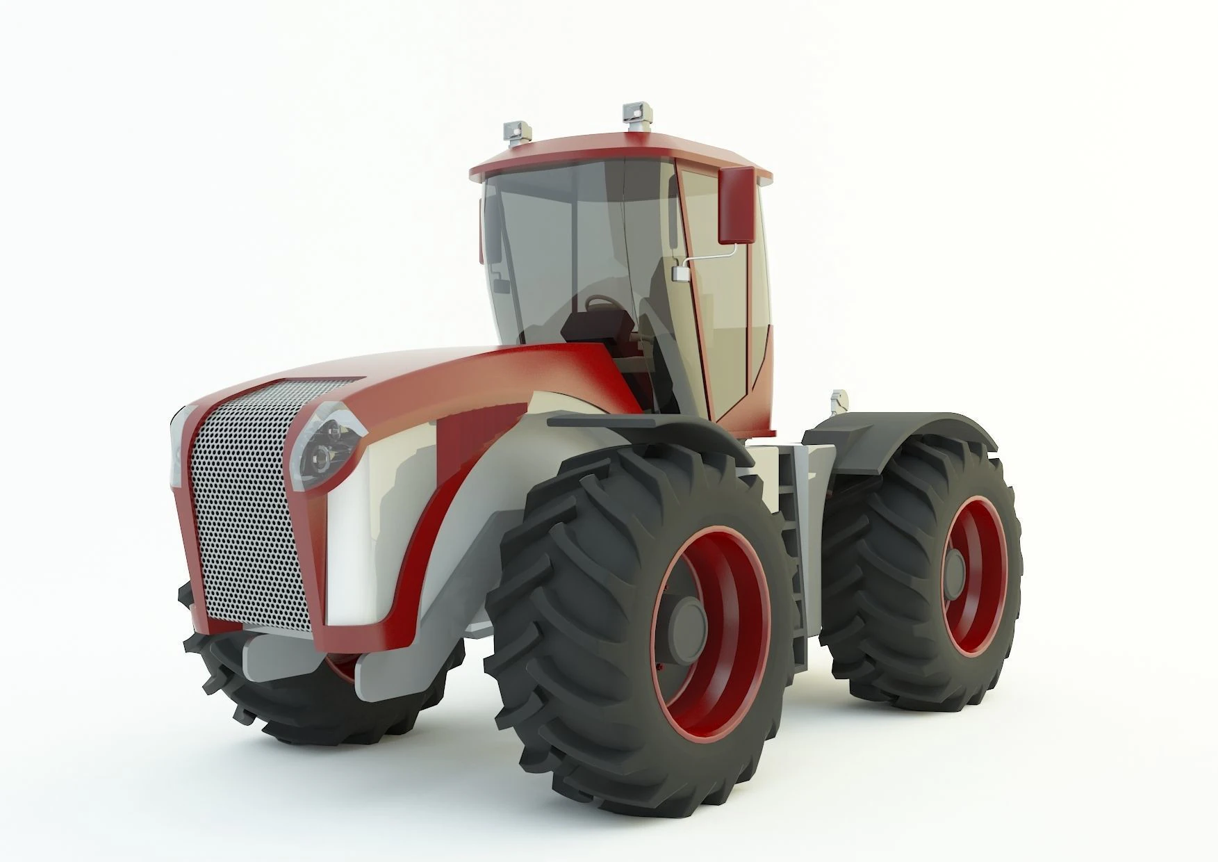 Agricultural vehicle tractor 3D Model .c4d .max .obj .3ds .fbx .stl .blend 