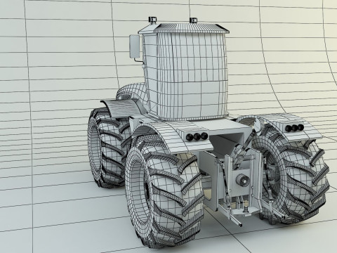 Agricultural vehicle tractor 3D Model