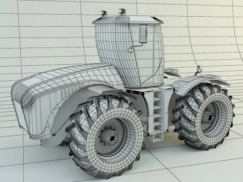 Agricultural vehicle tractor 3D Model