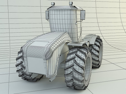 Agricultural vehicle tractor 3D Model