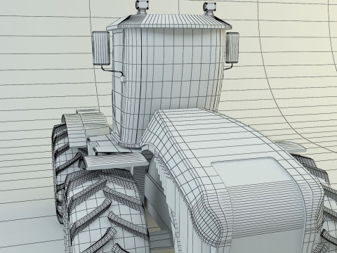 Agricultural vehicle tractor 3D Model