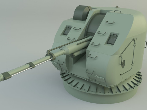 Ak 176 76 mm warship 3D Model