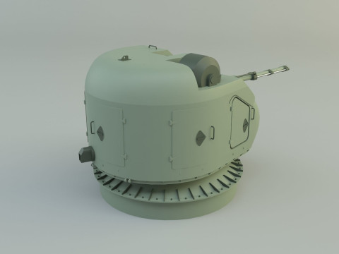 Ak 176 76 mm warship 3D Модель