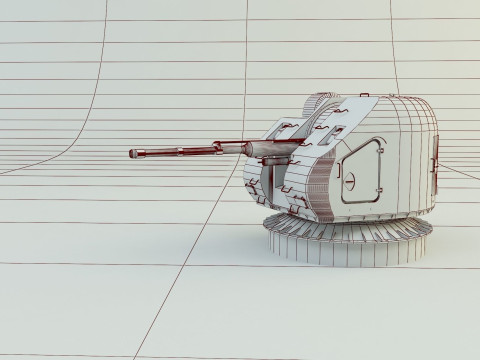 Ak 176 76 mm warship 3D Модель