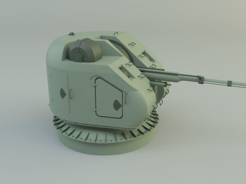 Ak 176 76 mm warship 3D Модель